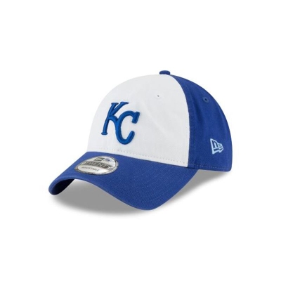 White Kansas City Royals Hat - New Era MLB Core Classic 9TWENTY Adjustable Caps USA9345126